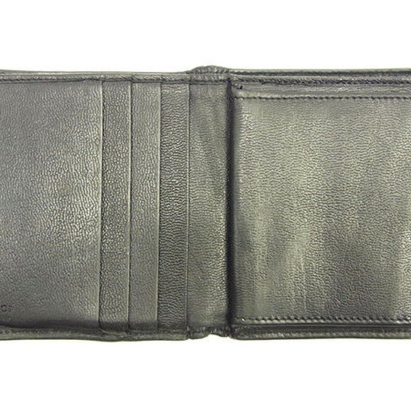 Authentic Gucci Wallet Purse Bifold Black Silver Mens Used - Picture 4 of 6